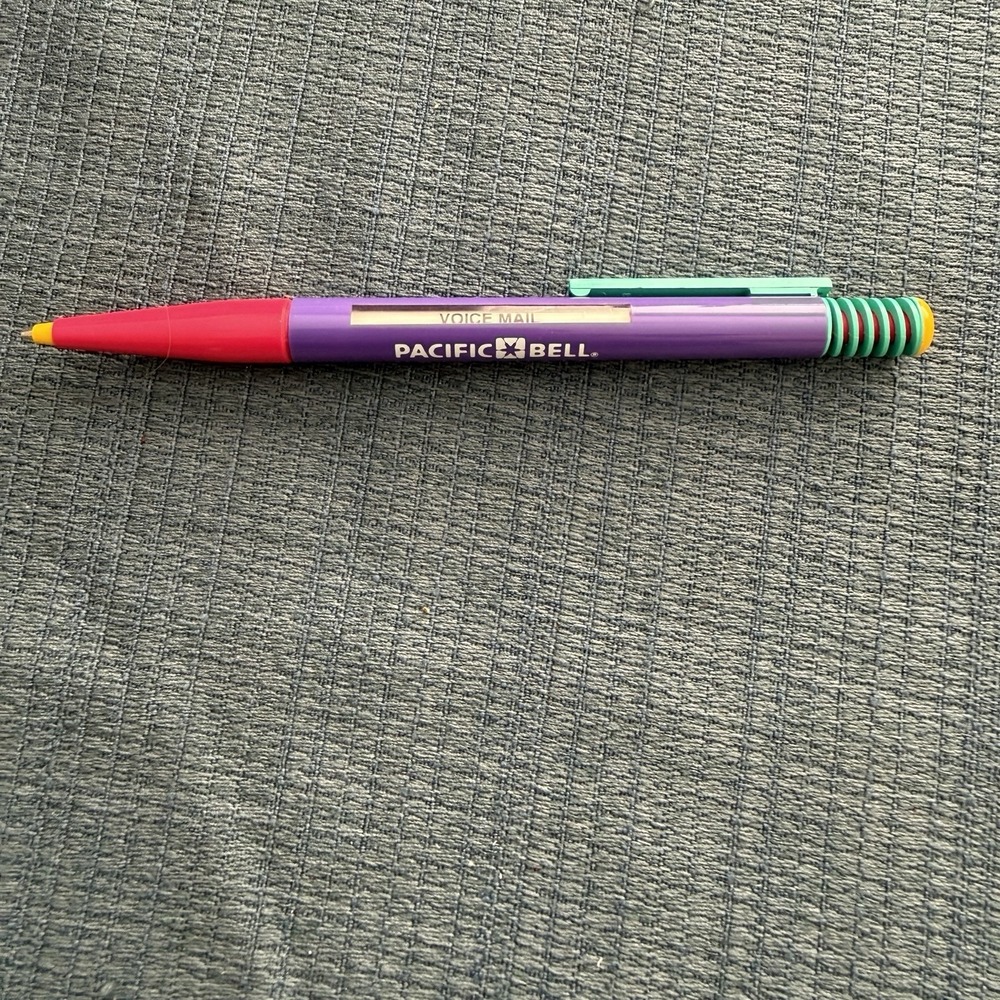 Pacific Bell Voicemail Ballpoint Pen VTG -Multi color Black Ink